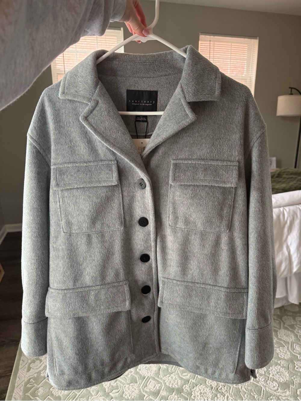 Sanctuary Gray Utility Jacket with Button Front